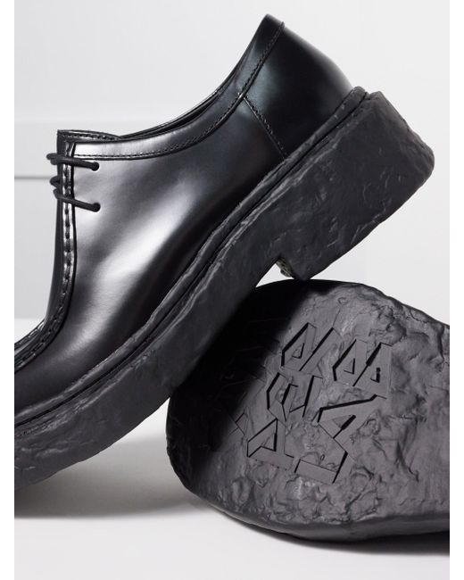 Camper 40mm chunky lace-up leather shoes - Black