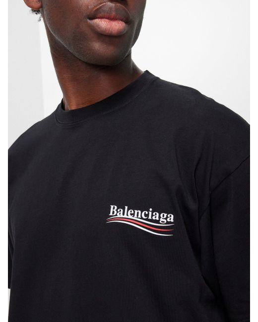 Balenciaga small hotsell logo shirt