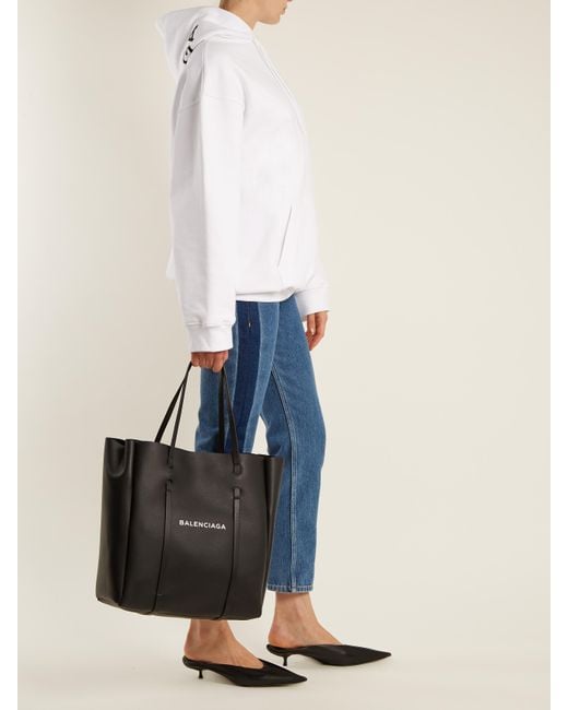 Balenciaga Leather Everyday Tote M in Black White (Black) | Lyst Canada