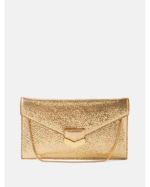 DeMellier London Metallicleather Clutch Bag in Natural Lyst