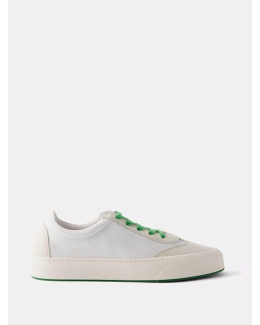 The Row Marley Leather And Suede Trainers in White | Lyst
