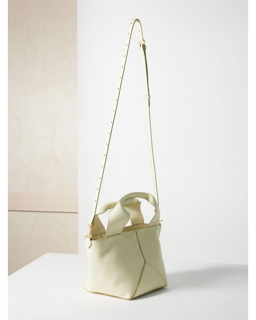 Metier White Market Mini Leather Cross-body Bag