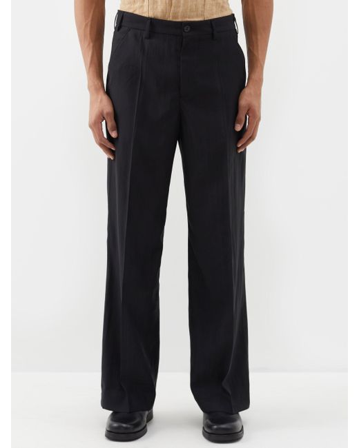 Our Legacy Sailor Elasticated-waist Twill Trousers in Black for Men ...