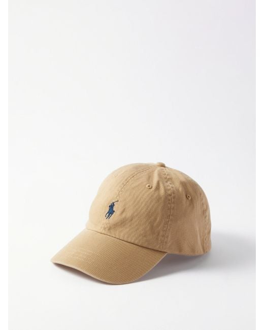 Polo Ralph Lauren Logo-embroidered Cotton-twill Baseball Cap in Natural for  Men | Lyst