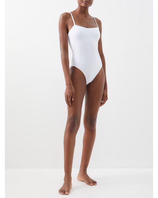 Eres Aquarelle Square-neck Swimsuit in White | Lyst