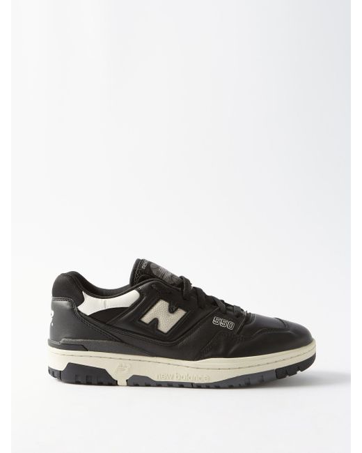 New Balance 550 Leather Trainers in Black White (Black) for Men Lyst UK