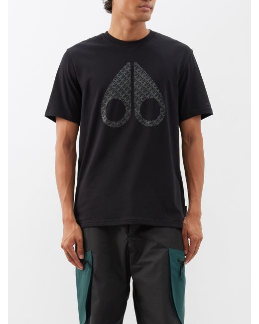 Moose Knuckles Black Chamblee Logo-print Cotton-jersey T-shirt for men