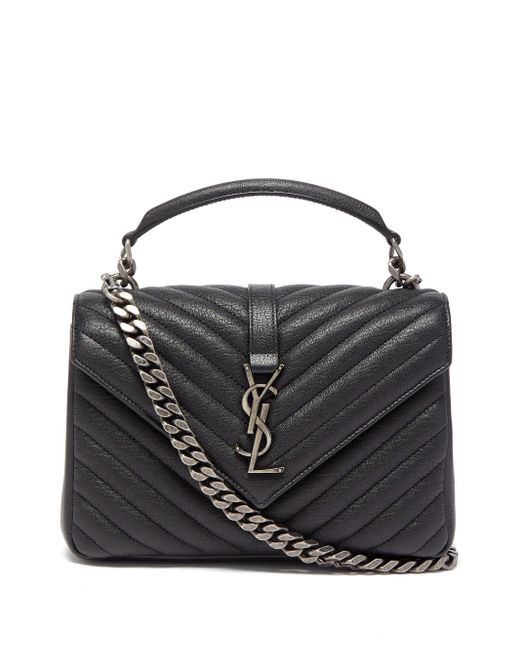 ysl black quilted purse