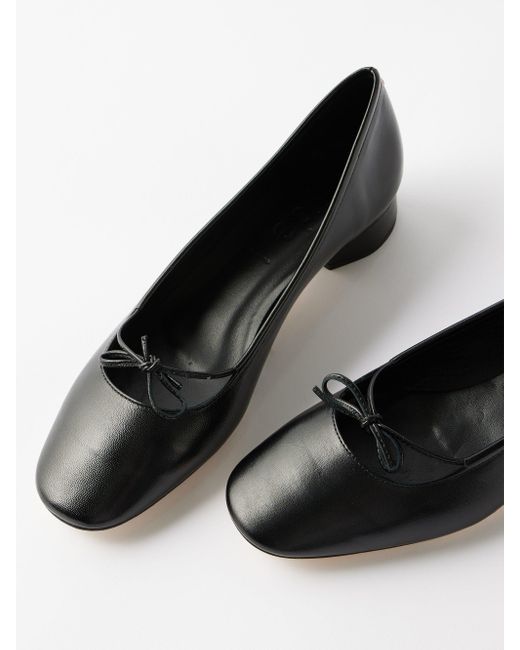 Aeyde Darya Leather Ballet Pumps in Black Lyst