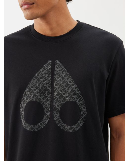 Moose Knuckles Black Chamblee Logo-print Cotton-jersey T-shirt for men