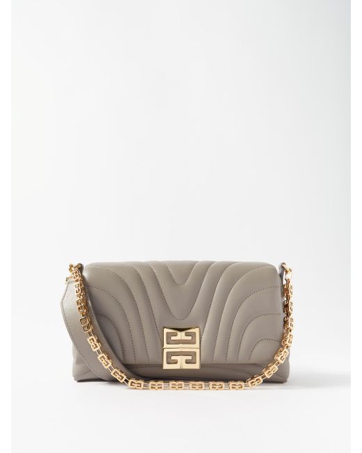 Givenchy 4g-chain Quilted Leather Shoulder Bag in Grey (Gray) | Lyst