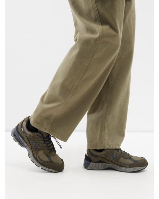 New Balance 2002r Suede And Ripstop Trainers in Green for Men Lyst UK