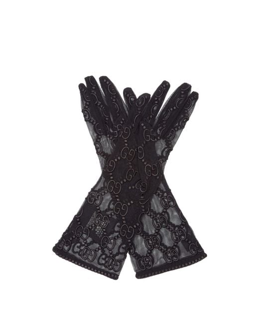 gucci tulle gloves