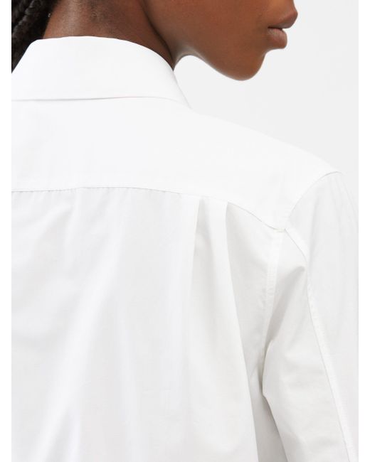 Loewe White Pintuck Pleated Cotton-poplin Shirt