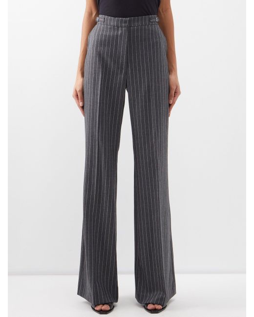 Gabriela Hearst Jones Pinstriped-wool Wide-leg Suit Trousers in Gray | Lyst