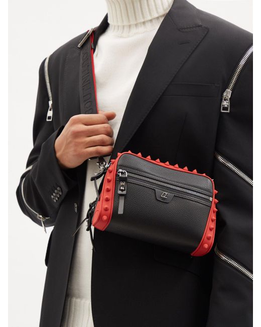 Christian Louboutin Loubitown Leather Cross-body Bag in Black for Men | Lyst