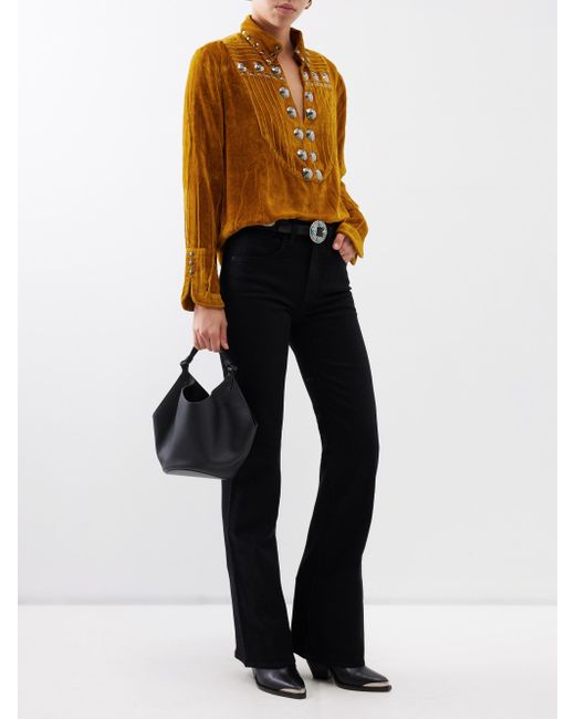 yellow velvet shirt