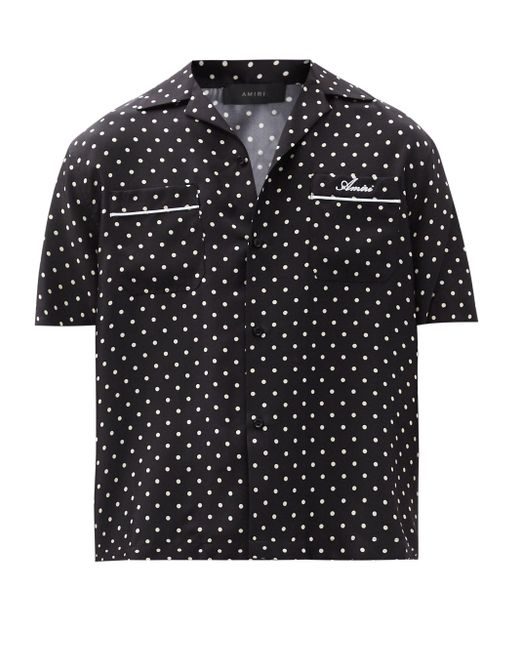 Amiri Polka-dot Silk-twill Shirt in Black White (Black) for Men - Lyst