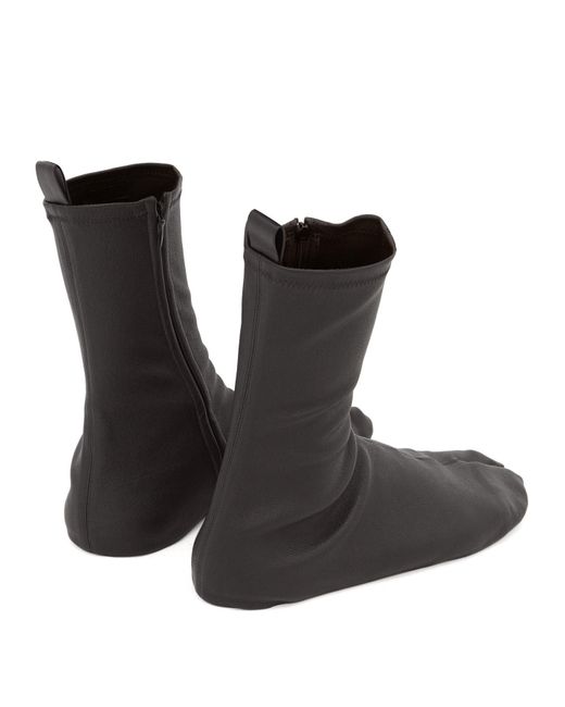 Jil Sander Split-toe Leather Socks in Black | Lyst