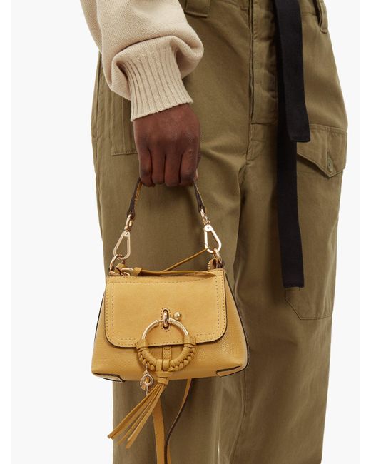 See By Chloé Joan Mini Leather Cross Body Bag in Yellow - Lyst