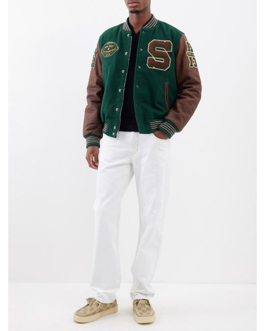 Mens green varsity clearance jacket