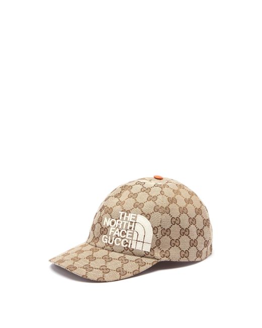 Gucci X The North Face Gg-monogram Baseball Cap in Natural | Lyst