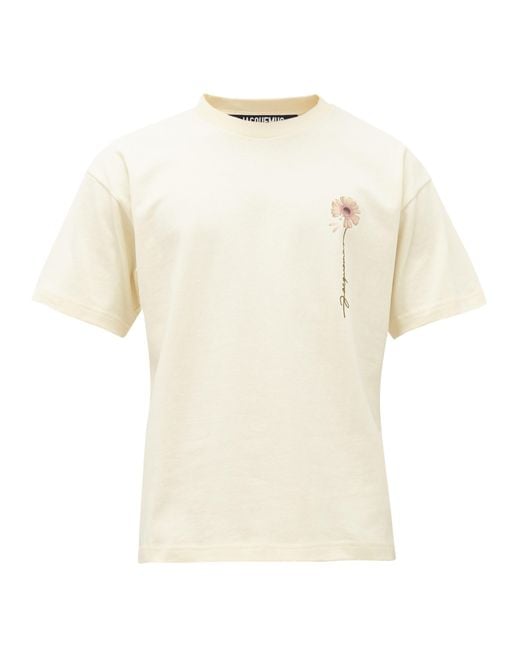 T-shirt en jersey de coton à logo brodé Fleur Jacquemus pour homme en  coloris Jaune | Lyst