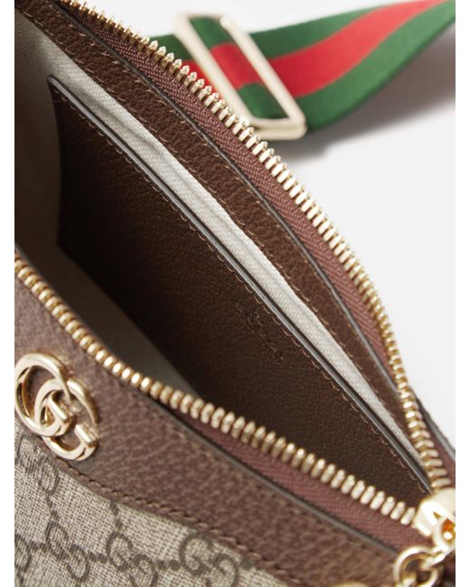 Gucci Ophidia Small GG Supreme Shoulder Bag in Brown Lyst