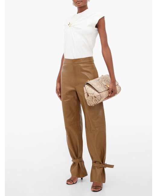 Wide leg cuffed trousers Clearance