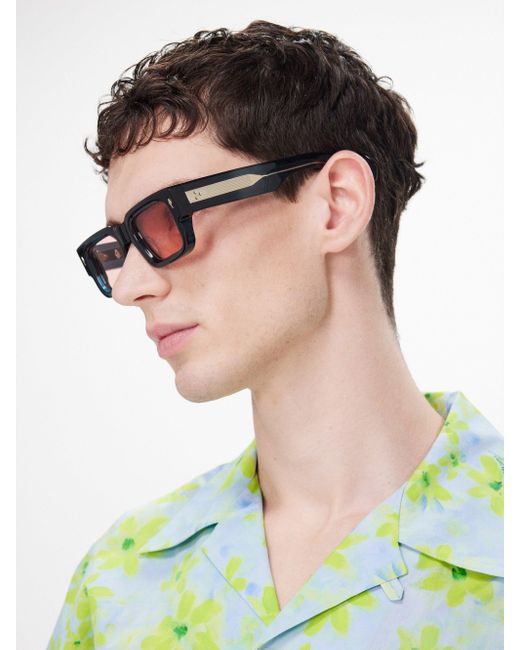 Jacques Marie Mage Green Ascari Rectangle Acetate Sunglasses for men