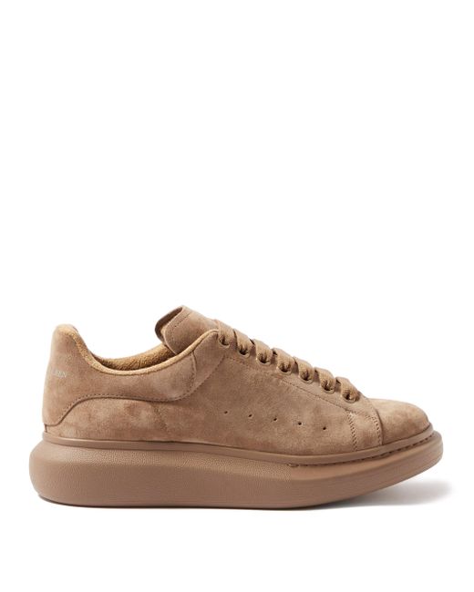 Alexander McQueen Oversized Raisedsole Suede Trainers in Brown for Men