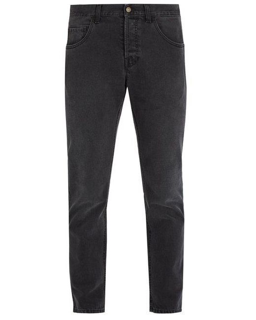 Gucci Men's Denim Pant With La Angels™ Patch In Black