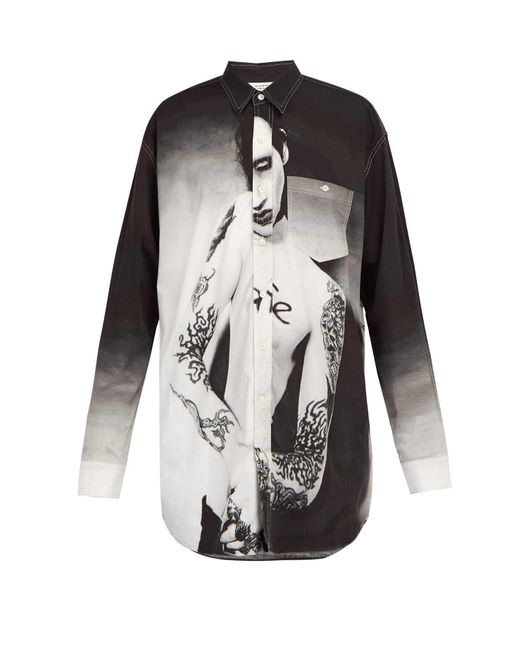 Vetements Marilyn Manson-print Cotton Shirt in Red for Men | Lyst