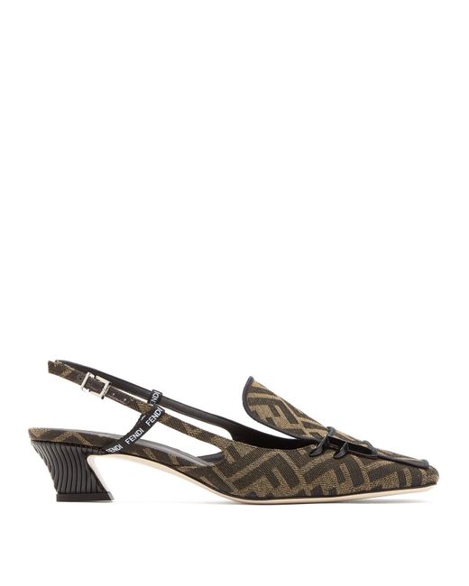 fendi ff slingback loafer pumps