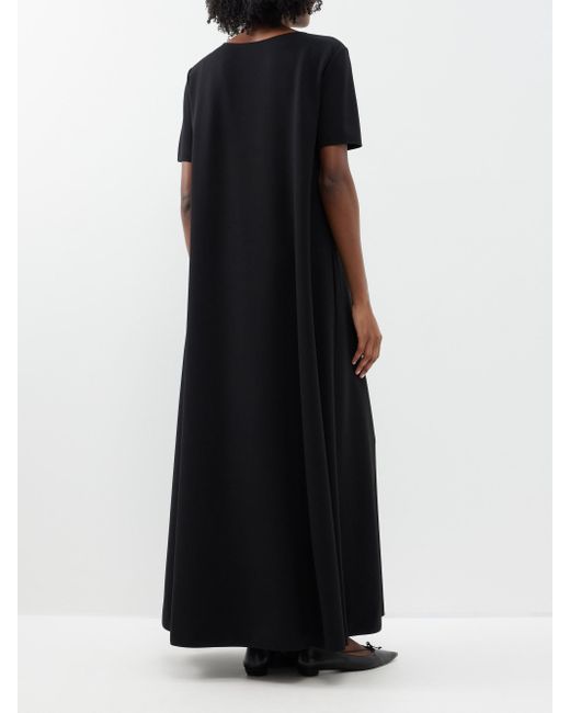 The Row Hannah Scuba-jersey Maxi T-shirt Dress in Black | Lyst UK