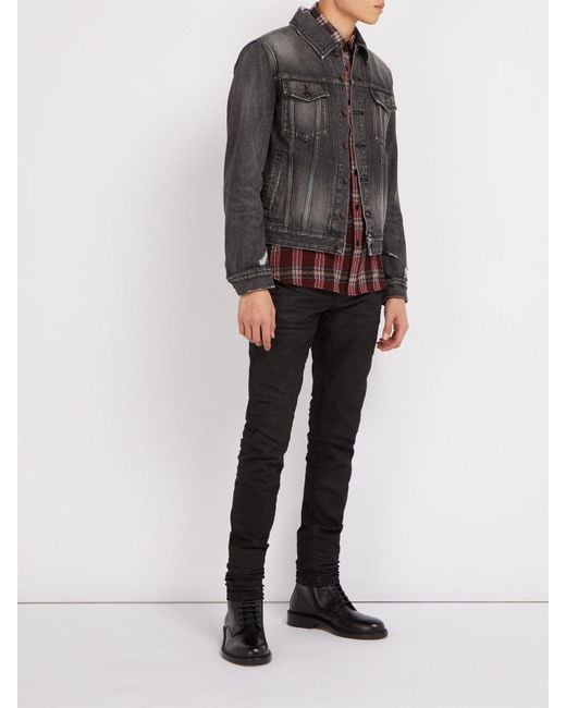 Saint Laurent Timothy Lace Up Leather Boots in Black for Men Lyst
