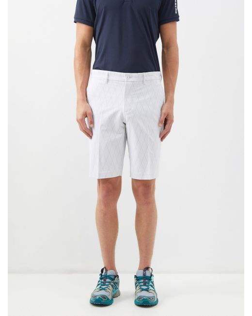 J.Lindeberg Active Argyle Golf Shorts in White for Men Lyst Canada