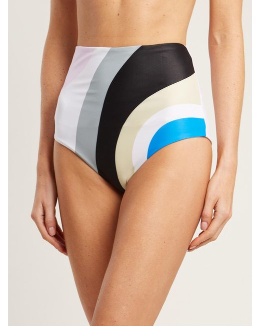 Lyst - Mara hoffman Lydia High-waisted Bikini Briefs