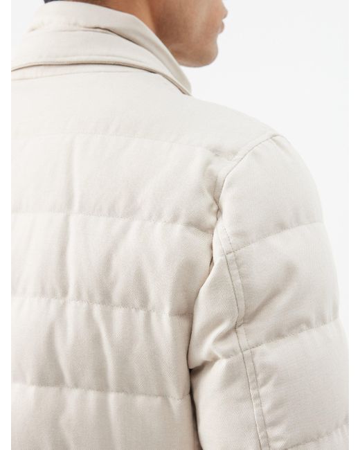 Herno Norfolk Quilted Down Jacket in Natural for Men | Lyst