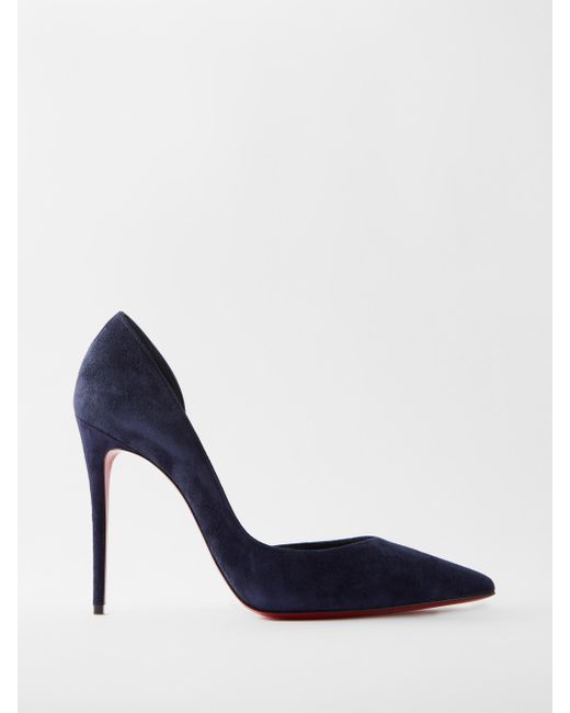 Christian Louboutin Iriza 100 Suede D'orsay Pumps in Blue Lyst Australia