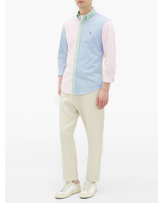 Homme Chemises Chemises Polo Ralph Lauren Chemise Oxford ajustée à rayures Coton Polo Ralph Lauren pour homme en coloris Rose 