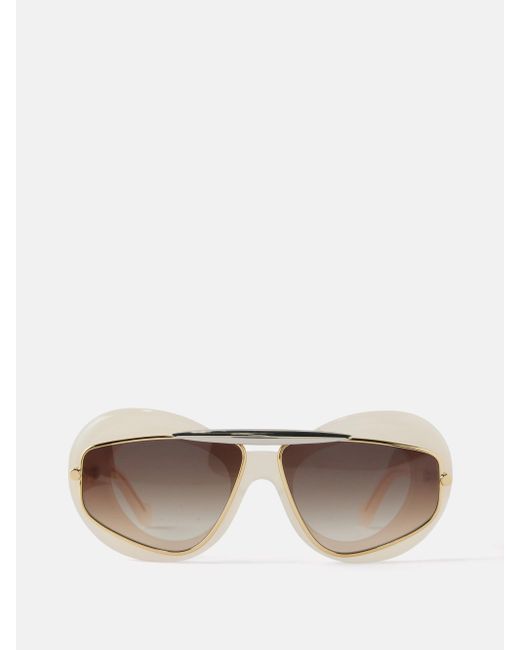 Loewe Double-frame Aviator-style Gold And Silver-tone And Tortoiseshell  Acetate Sunglasses in Gray | Lyst