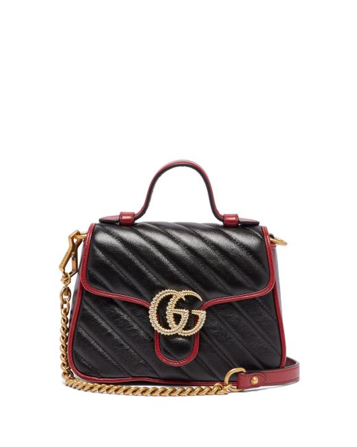 gg marmont quilted leather shoulder bag