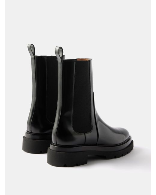 Santoni Forester Leather Chelsea Boots in Black | Lyst