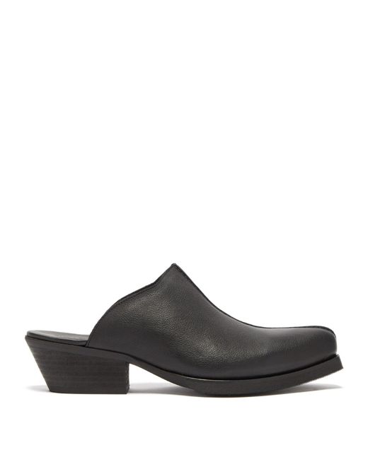 Our Legacy Western Leather Mules in Black for Men | Lyst