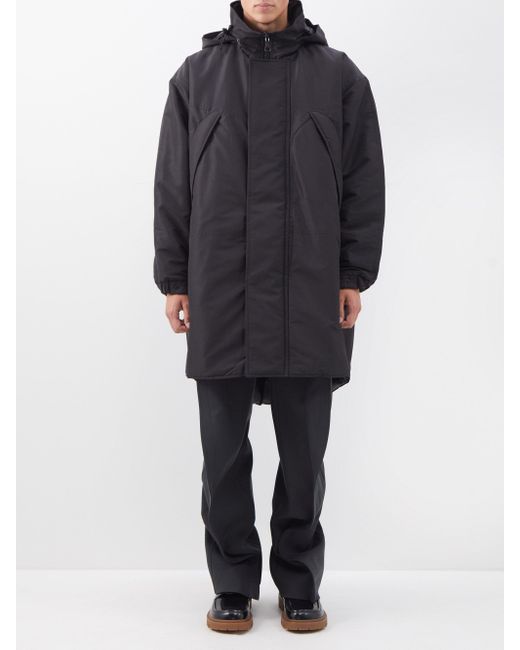 Our Legacy Fenrir Hooded Padded Recycled-fibre Parka in Black for Men ...
