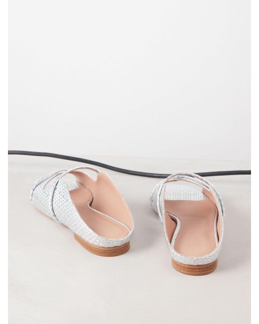Malone Souliers Norah metallic ballerina shoes - Silver