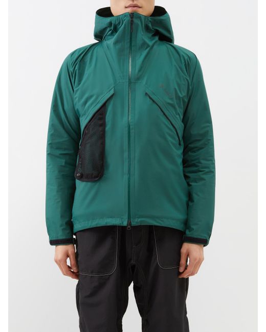 Goldwin Pertex Shieldair Technical Hooded Jacket in Green for Men Lyst