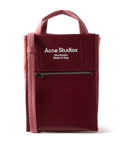 Acne Studios Baker Out Canvas And Leather Tote Bag | Lyst Australia
