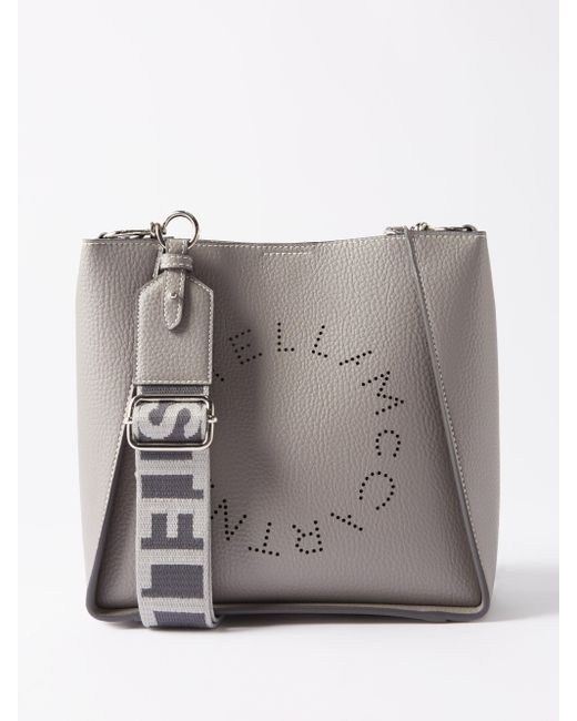Stella McCartney Perforated-logo Mini Faux-leather Cross-body Bag in ...